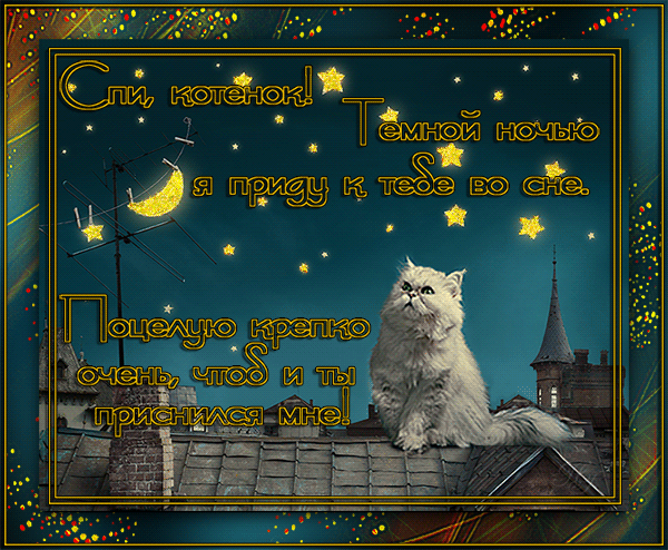 Картинка! Споки ноки! Всем счастья, любви, радости и добра! Классная открытка спокойной ночи! Самых тебе сладких, нежных, красивых, незабываемых...