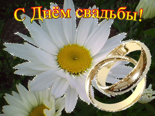 Открытка! С днём свадьбы! Красивая открытка! С сегодняшнего дня в этом мире для вас существует всего...