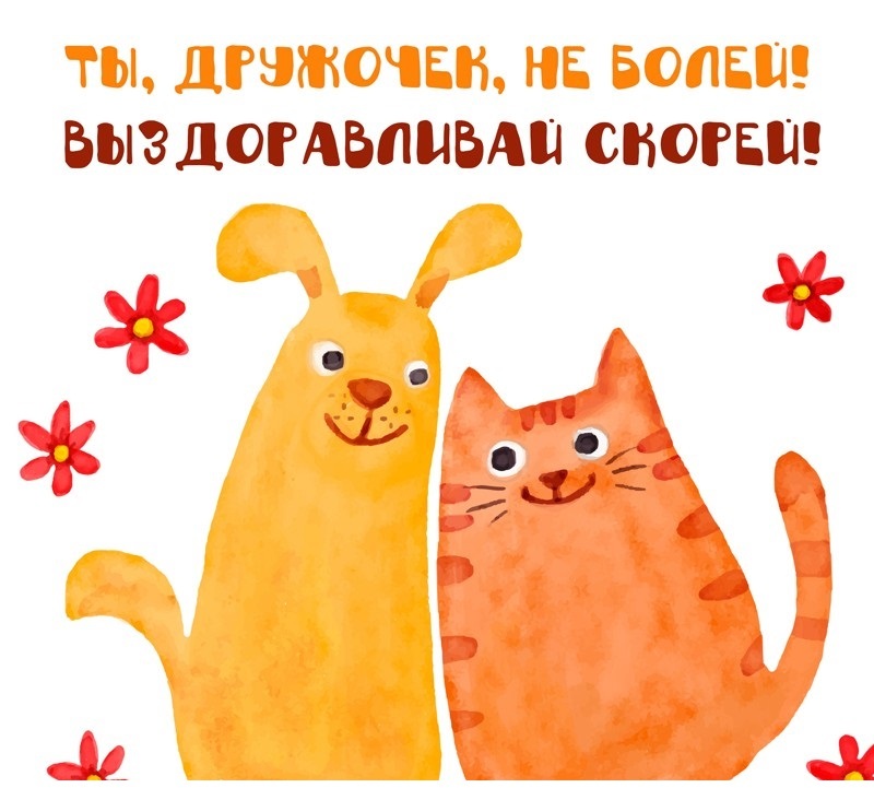 Картинка! Выздоравливай! Не болей. Открытка! Выздоравливай скорее, набирайся сил и крепости! Желаю тебе...