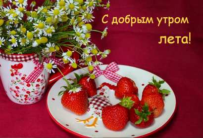 Открытки доброе летнее утро Открытка с добрым летним утром, пожелания доброго летнего утра Открытка картинка открытки картинки с пожеланиями доброго утра, доброго летнего утра, красивая открытка картинка с добрым летним утром, лето доброе утро скачать бесплатно