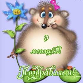 Открытка 9 месяцев ребёнку Открытка с поздравлениями 9 месяцев малышу, ребёнку девять месяцев Открытка картинка открытки картинки 9 месяцев, девять месяцев ребёнку поздравления с девятью месяцами, картинка открытка поздравить с 9 месяцами скачать бесплатно