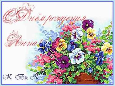 Открытка! Открытка с днём рождения Анна, поздравления для Анны на день рождения