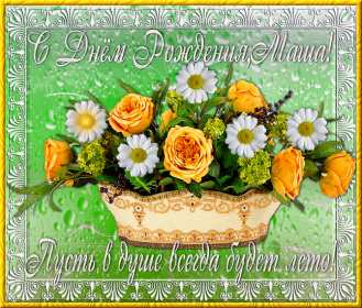 Открытка! Открытка с днём рождения Мария, поздравления для Маши на день рождения