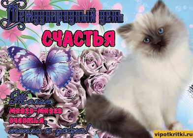 Открытка! Открытка день счастья, поздравления с днём счастья, на день счастья