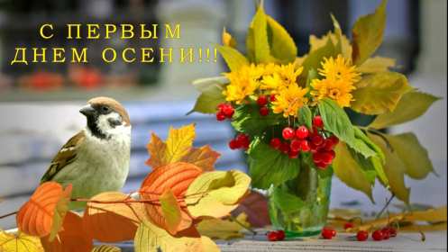 С первым днём осени Открытка с первым днём осень, с наступлением осени, 1 сентября Открытка картинка с началом осени, осенние картинки открытки с первым днём осени, здравствуй осень 1 сентября, красивые картинки открытки с осенью скачать бесплатно