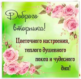 Открытка! Открытка доброе утро вторника, с добрым утром вторник, пожелания