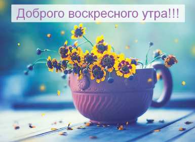 Открытка! Открытка красивая с пожеланиями доброго воскресного утра, воскресенье