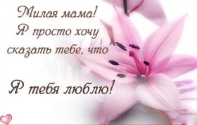 Открытка. Мама я тебя люблю Открытка для мамы, картинка для мамы, картинка про маму Открытка для мамы, открытка про маму, открытка маме, картинка для мамы, картинка про маму, картинка любимой мамочке, картинка мама я люблю тебя, картинка мама