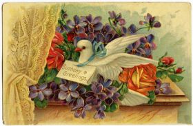 Открытка. Ретро открытки на день рождения Ретро открытка на день рождения, ретро картинка с днём рождения Ретро открытка на день рождения, ретро картинка с днём рождения, ретро картинка, ретро открытка, старинная открытка с днём рождения, старинная картинка на день рождения картинка на день рождения в стиле ретро