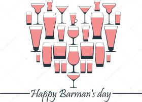 Открытка. День бармена День бармена открытки Открытки на день бармена
