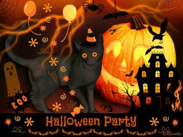 Открытка! Открытка картинка с праздником хэллоуин, на хэллоуин, 31 октября