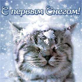 Открытка! Открытка с первым снегом, первый снег, поздравления с первым снегом