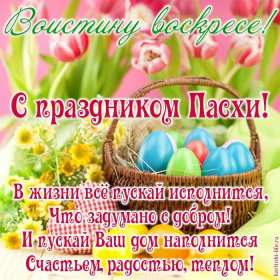 Открытка! Открытка картинка Воистину Воскрес, с праздником светлой Пасхи