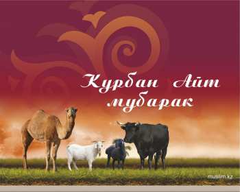 Открытка! Открытка картинка Курбан Айт, поздравления с праздником Курбан Айт