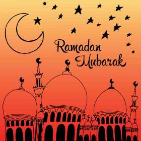Открытка! Открытка картинка с благословенным Рамаданом, священный месяц Рамадан