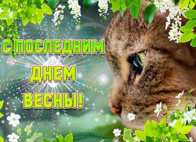 Открытка! Открытка последний день весны, с последним весенним днём 31 мая