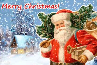 Открытка! Открытка с Рождеством Христовым, Merry Christmas, на рождество