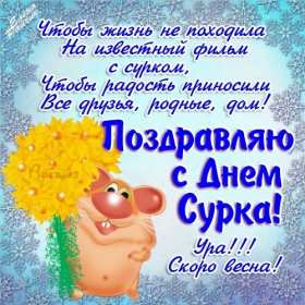Открытки день сурка Открытка с днём сурка, поздравления на день сурка 2 февраля . Открытки картинки день сурка, с днём сурка, 2 февраля день сурка, поздравления на день сурка, открытка картинка день сурка, с днём сурка 2 февраля скачать бесплатно