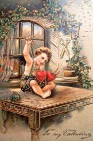 Открытка! Открытка ретро день Влюблённых 14 февраля, день святого Валентина