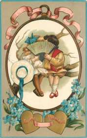Открытка! Открытка ретро день Влюблённых 14 февраля, день святого Валентина