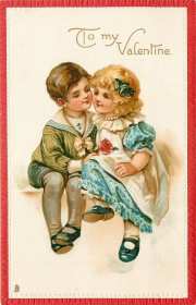 Открытка! Открытка ретро день Влюблённых 14 февраля, день святого Валентина
