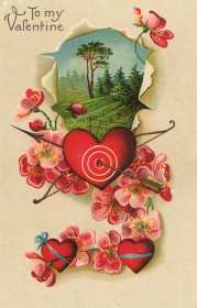 Открытка! Открытка ретро день Влюблённых 14 февраля, день святого Валентина