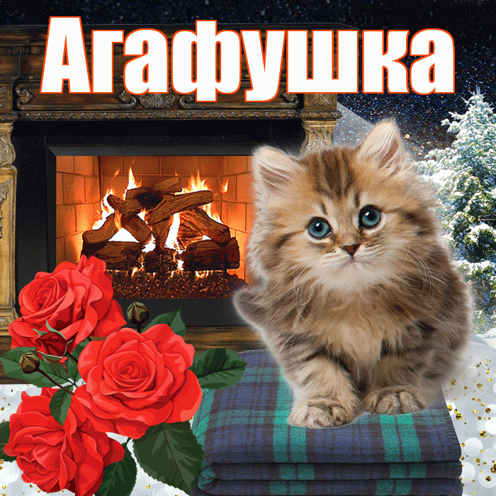 Агафушка! Доброго зимнего вечера! Красивая открытка !