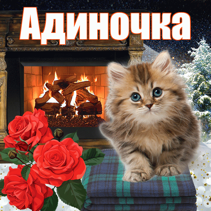 Адиночка! Доброго зимнего вечера! Красивая открытка !