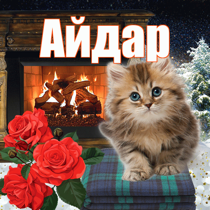 Айдар! Доброго зимнего вечера! Красивая открытка Айдару!