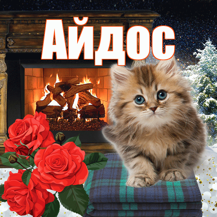 Айдос! Доброго зимнего вечера! Красивая открытка Айдосу!