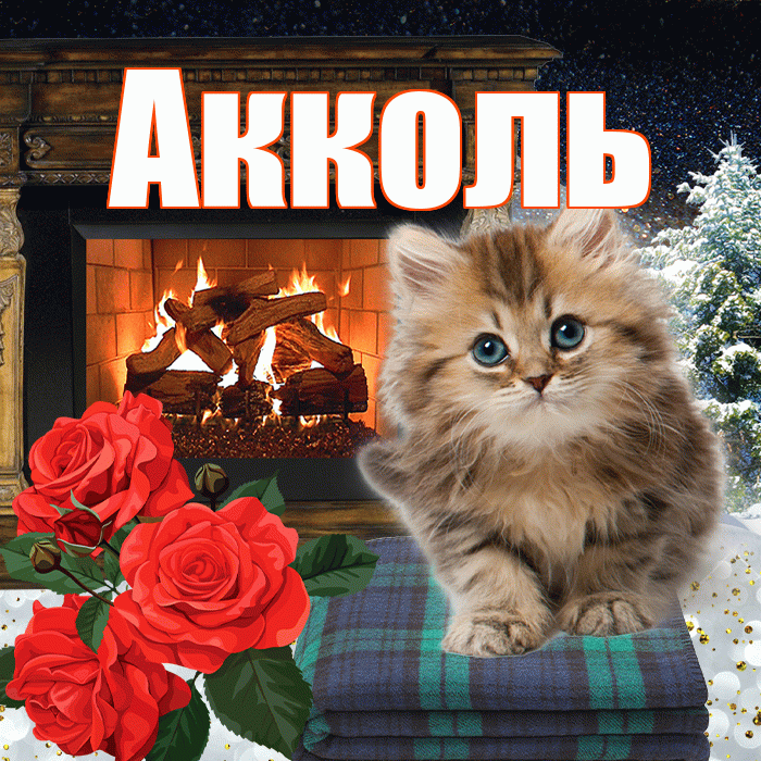 Акколь! Доброго зимнего вечера! Красивая открытка Акколю!