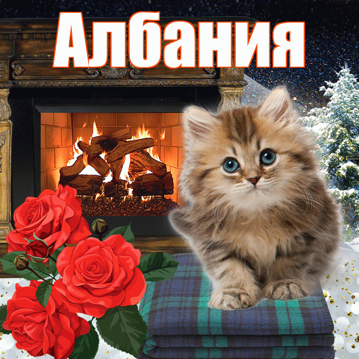 Албания! Доброго зимнего вечера! Красивая открытка Албании!
