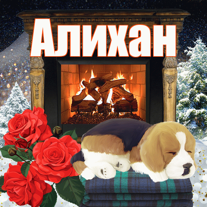 Алихан! Доброго зимнего вечера! Красивая открытка Алихану!