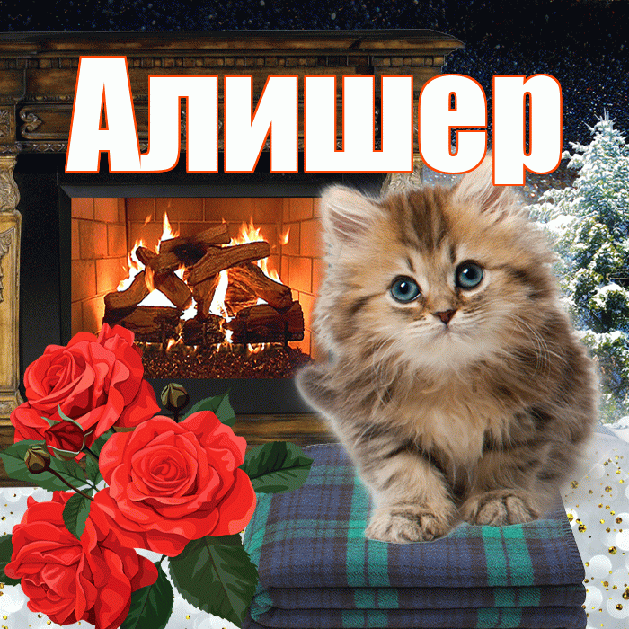 Алишер! Доброго зимнего вечера! Красивая открытка Алишеру!