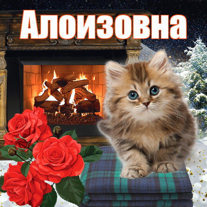 Алоизовна! Доброго зимнего вечера! Красивая открытка Алоизовне!
