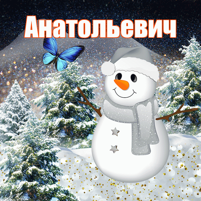 Анатольевич! Доброго зимнего вечера! Красивая открытка Анатольевичу!