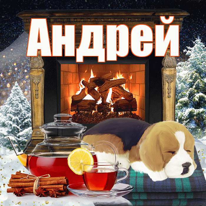 Андрей! Доброго зимнего вечера! Красивая открытка Андрею!