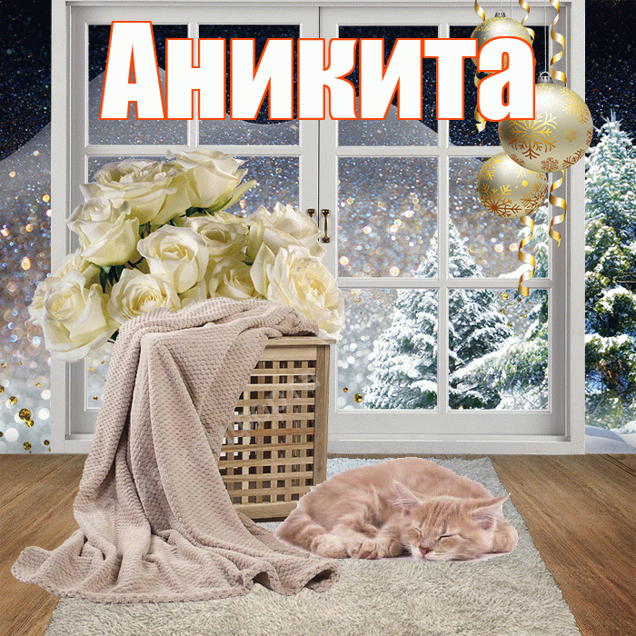 Аникита! Доброго зимнего вечера! Красивая открытка Аниките!