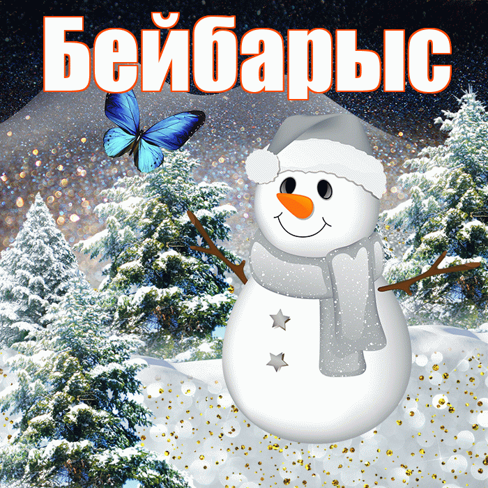 Бейбарыс! Доброго зимнего вечера! Красивая открытка Бейбарысу!