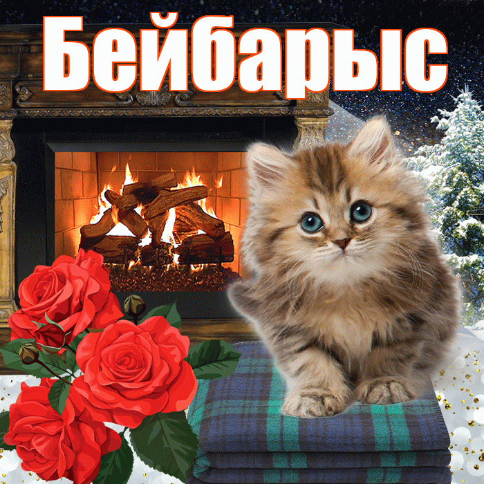 Бейбарыс! Доброго зимнего вечера! Красивая открытка Бейбарысу!
