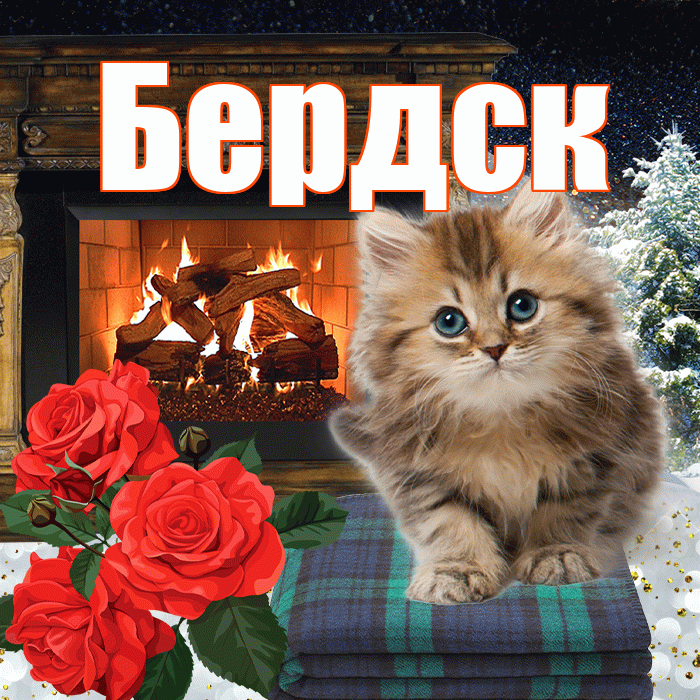 Бердск! Доброго зимнего вечера! Красивая открытка Бердску!