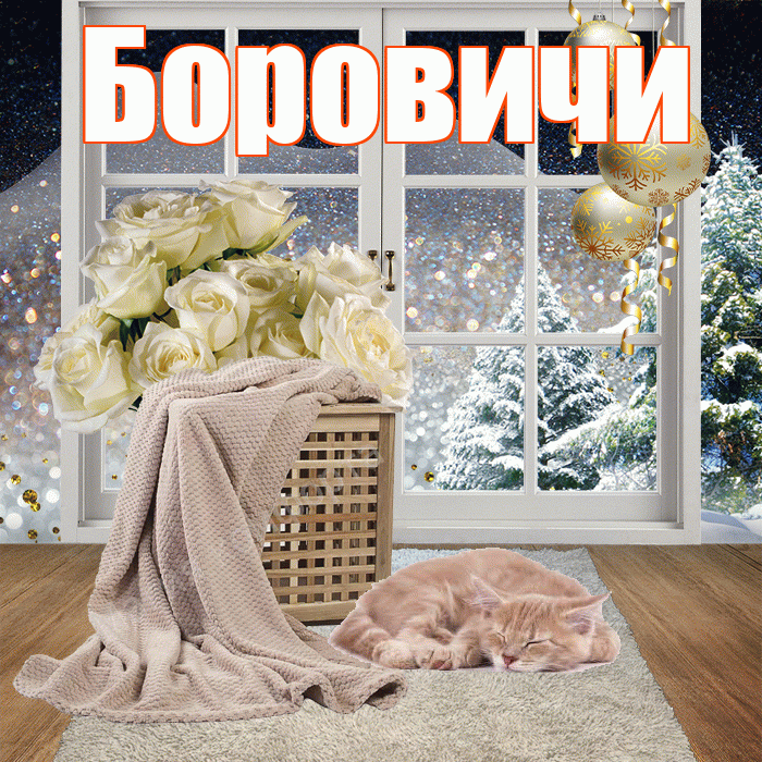Боровичи! Доброго зимнего вечера! Красивая открытка Боровичи!