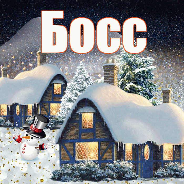 Босс! Доброго зимнего вечера! Красивая открытка Боссу!