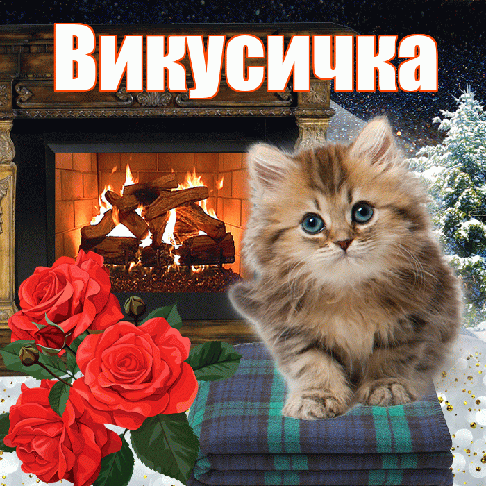 Викусичка! Доброго зимнего вечера! Красивая открытка !