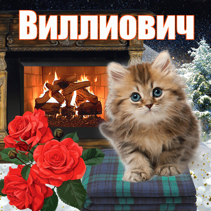 Виллиович! Доброго зимнего вечера! Красивая открытка Виллиовичу!