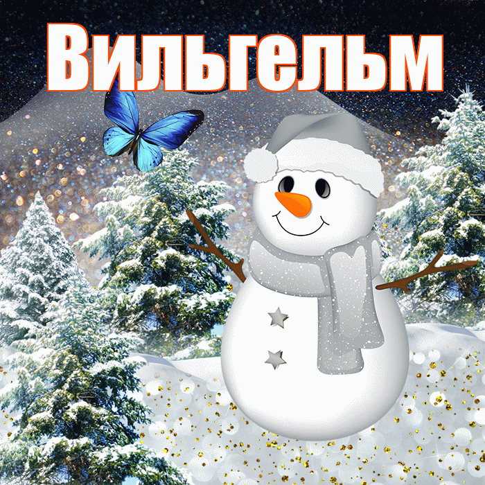 Вильгельм! Доброго зимнего вечера! Красивая открытка Вильгельму!
