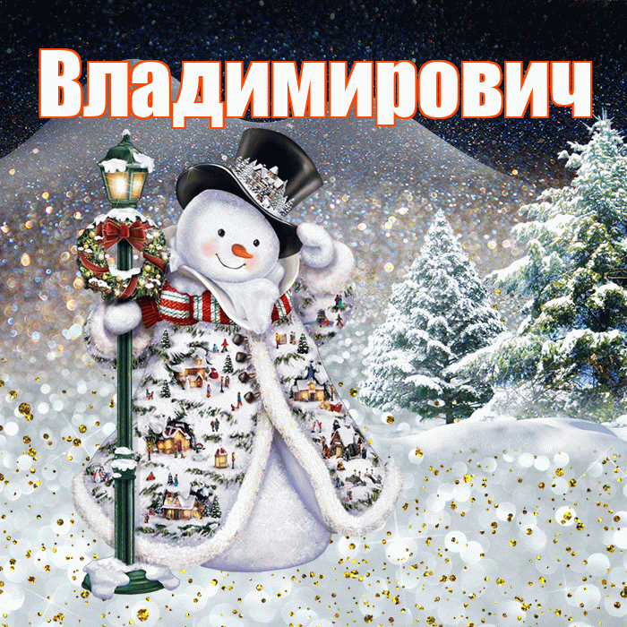 Владимирович! Доброго зимнего вечера! Красивая открытка Владимировичу!