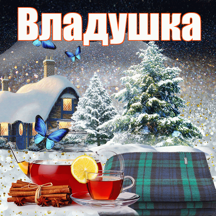 Владушка! Доброго зимнего вечера! Красивая открытка !
