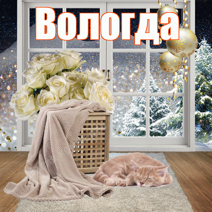 Вологда! Доброго зимнего вечера! Красивая открытка Вологде!
