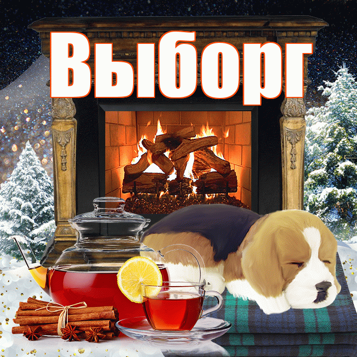 Выборг! Доброго зимнего вечера! Красивая открытка Выборгу!